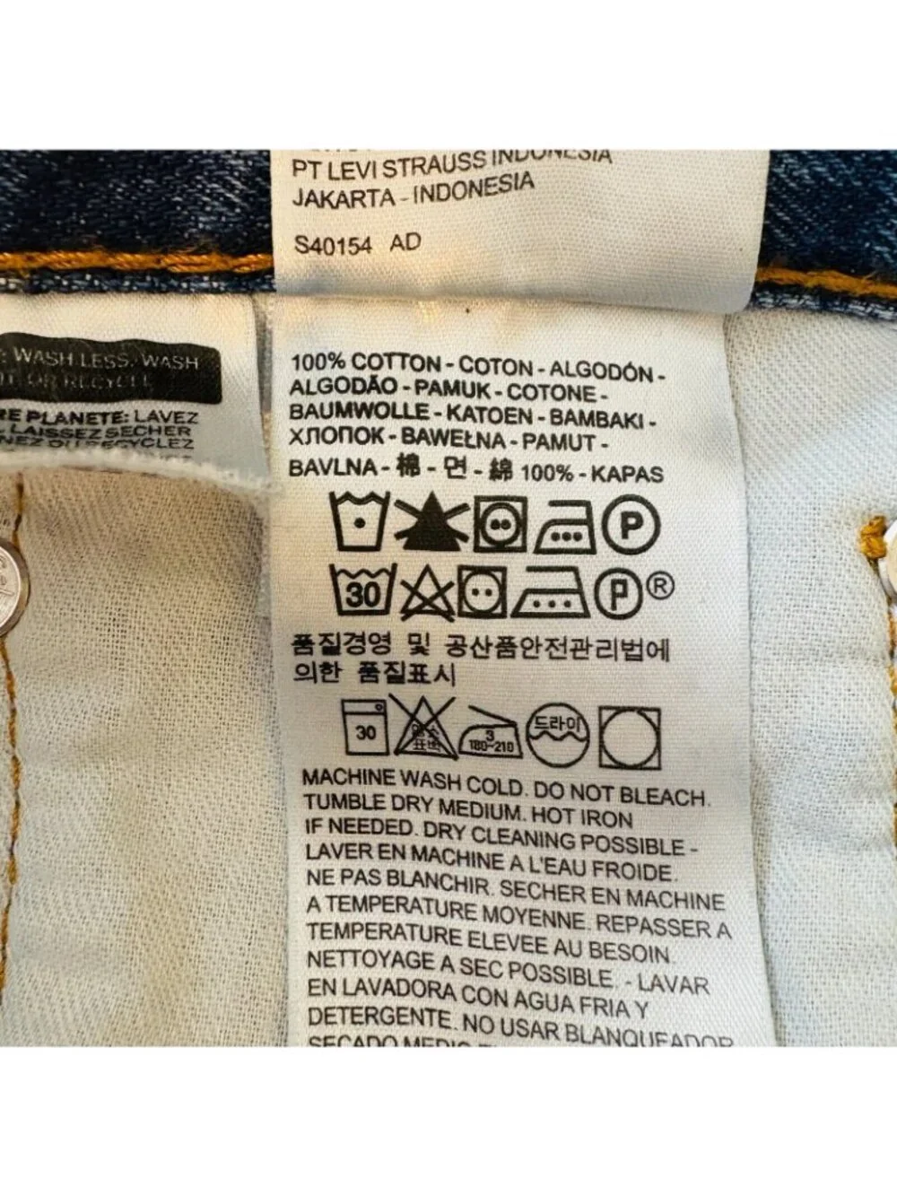 Levis Men 550 Relaxed Taper Jean Med Wash 100% Cotton Denim Size W40 L30
